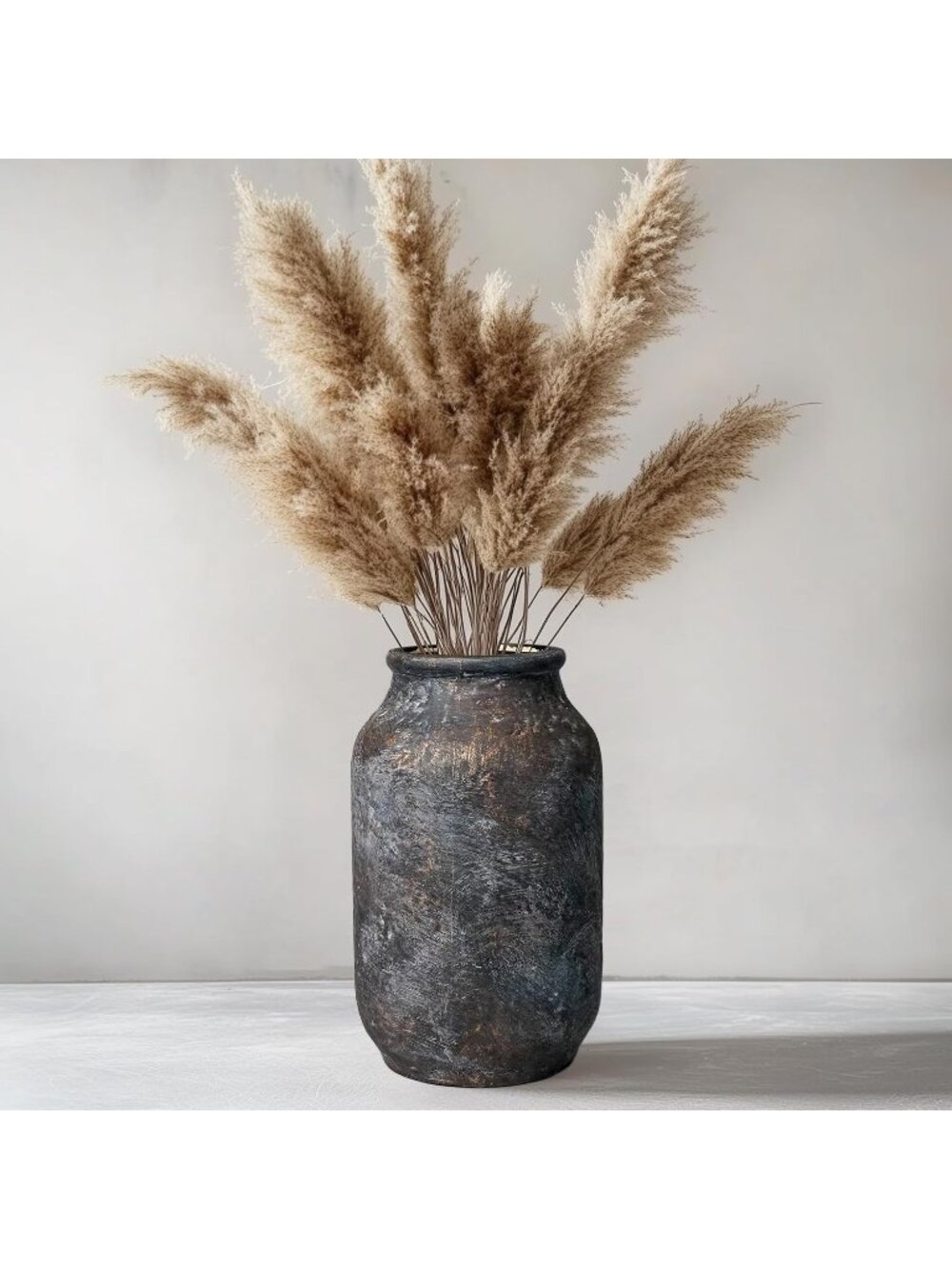 9 Inch Rustic Ceramic Vase Terracotta Farmhouse Living Room Fireplace Home Deco